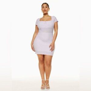 Aritzia Wilfred Women’s Reception Dress Lavender Ice Size XL Knit BodyCon